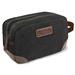 emissary Men's Toiletry Bag Leather and Canvas Travel Toiletry Bag Dopp Kit for Men Shaving Bag for Travel Accessories (Black)