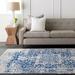 Blue/Gray 31 x 0.26 in Area Rug - Mistana™ Hillsby Oriental Pure Navy/Light Gray Area Rug, Polypropylene | 31 W x 0.26 D in | Wayfair