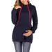 Sexy Dance Women Hoodies Breastfeeding Pregnant Maternity Hooded Zipped Pullover Autumn Nursing Jumper Sweater Side Pockets