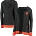 Clemson Tigers Colosseum Women's Steeplechase Open Hooded Tri-Blend Cardigan - Charcoal