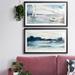 Breakwater Bay Panoramic Coast - 2 Piece Picture Frame Painting Set, Solid Wood in Black | 45 H x 42.5 W x 1.5 D in | Wayfair