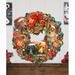 The Holiday Aisle® Christmas Puppy Wreath Door Hanger Wood in Brown | 24 H x 20 W x 20 D in | Wayfair 081B61FD2AD5435E8FDDAD4278E749DA