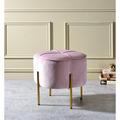 Mercer41 Ottoman, Blush Velvet in Pink | 16 H x 17 W x 17 D in | Wayfair BC1551AF14F8459F8536F60FF235935F