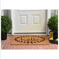 Winston Porter Bronsen Hello Non-Slip Outdoor Door Mat Natural Fiber in White | Rectangle 1'5" x 2'5" | Wayfair LRFY8200 38228789