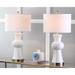 Mercer41 Chanse 30" Table Lamp Set Ceramic/Metal/Fabric in White | 30 H x 15 W x 15 D in | Wayfair 4313905BFB364DA8B8647DADBBC63065