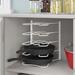 Rebrilliant Cangelosi Pull Out Organizer Kitchenware Divider Steel in Gray/White | 9.5 H x 9.5 W x 9.5 D in | Wayfair REBR2182 39340217