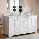 Lark Manor™ Herren 60" Double Bathroom Vanity Set Quartz Top in White | 35 H x 60 W x 23 D in | Wayfair KBC-NC602WTQZ