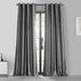 Latitude Run® Onecre Grommet Faux Silk out Curtains for Bedroom & Living Room Large Window Single Panel Drapes Silk in Black | 108 H in | Wayfair