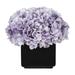 Winston Porter Hydrangea Floral Arrangement in Large Ceramic Vase Polyester in Indigo | 9 H x 10 W x 10 D in | Wayfair HF0519-VI004