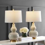 House of Hampton® Tamara 28.5" Table Lamp Set Glass/Metal in White | 28.5 H x 15 W x 15 D in | Wayfair FD459470DD244D5EB5ED19EEE5F8C644