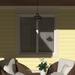 Beachcrest Home™ Emst 1 -Bulb 10.75" H Outdoor Pendant Glass/Metal/Steel in Brown | 10.75 H x 10 W x 10 D in | Wayfair