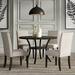 Lark Manor™ Anaberta 4 - Person Dining Set Wood/Upholstered/Metal in Brown | Wayfair GRCS3921 45501755