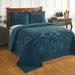 Alcott Hill® Kirkwall Elegant Cotton Traditional Tufted Coverlet/Bedspread Chenille/Cotton in Green/Blue | Queen | Wayfair