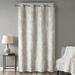 House of Hampton® Dora Damask Total Blackout Thermal Grommet Single Curtain Panel Polyester in Gray | 108 H in | Wayfair HOHM7324 42397579