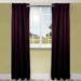 Charlton Home® Polen Drapery Synthetic Solid Room Darkening Grommet Single Curtain Panel Synthetic in White/Indigo | 108 H in | Wayfair