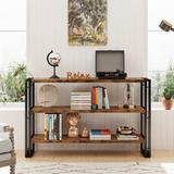 17 Stories Industrial 3 Shelf Bookcase for Living Room in Brown | 35.4 H x 50.8 W x 11.8 D in | Wayfair 9E6E94C07B7348839C0540067B45F8EE