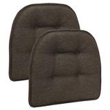 Wildon Home® Azilal Non-Slip Tufted Dining Room & Kitchen Seat Cushions, 16 X 15 X 2 Inches Polyester in Black/Brown | 2 H x 16 W in | Outdoor Furniture | Wayfair