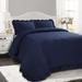 Willa Arlo™ Interiors Apollo Microfiber 3 Piece Comforter Set Polyester/Polyfill/Microfiber in Blue/Navy | Wayfair C0CDE6154BE6491CAFF05EDD8DCE3F31