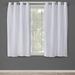 Alcott Hill® Nunley Layered Solid Color Room Darkening Thermal Grommet Curtain Panels Polyester in White | 52" W x 63" L | Wayfair