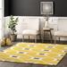 White 36 x 0.39 in Area Rug - Wade Logan® Southam Tufted Contemporary Trellis Yellow Area Rug Polypropylene | 36 W x 0.39 D in | Wayfair