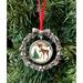 The Holiday Aisle® Wreath Ornament Colorized Reindeer JFK Coin Metal in Gray/Yellow | 2.75 H x 2.75 W x 1 D in | Wayfair