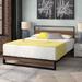 17 Stories Gurmale 37" Low Profile Platform Bed Wood & Metal/Metal in Brown, Size 37.0 H x 54.0 W x 76.5 D in | Wayfair