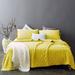 House of Hampton® Amriel Microfiber Reversible Modern & Contemporary Quilt Set Microfiber in Yellow | Queen Quilt + 2 Standard Shams | Wayfair