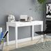 Ebern Designs Kiralyn Writing Desk w/ Built in Outlets Wood/Metal in White | 30 H x 48 W x 20 D in | Wayfair 5048A5C9018F41C591E2F2C62D049BF4