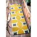 Yellow 30 x 0.39 in Area Rug - Wade Logan® Southam Tufted Contemporary Trellis Area Rug Polypropylene | 30 W x 0.39 D in | Wayfair