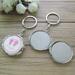 12 PCS Baby Shower Mini Compact Mirror Keychain Favor blue Footprint Design for Boy Gift Ideas JK177g