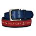 Tommy Hilfiger Men's Leather Casual Belt With Fabric Inlay Red