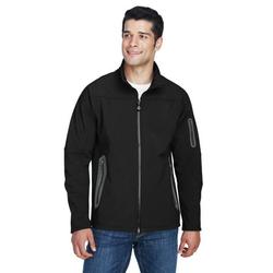 Men's Three-Layer Fleece Bonded Soft Shell Technical Jacket - BLACK - M