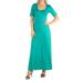 24seven Comfort Apparel Womens Casual Maxi Dress With Sleeves, R011680, Made in USA