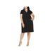 Betsey Johnson Womens Plus Party V-Neck Sheath Dress