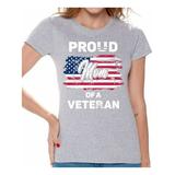 Awkward Styles Proud Mom of a Veteran Women T Shirt for Mom Veteran Clothing Collection Gifts American Army Tshirt for Women US Army Ladies Shirt Veteran Ladies Shirt American Proud Mom T-Shirt