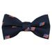 Jacob Alexander Men's Woven American Flags USA Navy Bow Tie Pre-Tied Clip-On