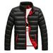 Men's Lightweight Packable Puffer Down Jacket Winter Water-Resistant Outwear Stand Collar Parka Slim Fit Coat