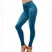 New Leggings Jeans for Womens Denim Pants with Pocket Slim Jeggings Fitness Plus Size Leggings S-XXXL Black/BlueÂ