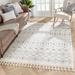Gray/White 118 x 94 x 0.4 in Area Rug - Well Woven Serenity Oriental Ivory Gray Area Rug | 118 H x 94 W x 0.4 D in | Wayfair SE-282-7