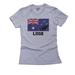 Australia Olympic - Luge - AUS Flag - Silhouette Women's Cotton Grey T-Shirt