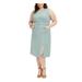 Monteau Women's Plus Size Sleeveless Dress with Accent Belt