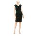 JESSICA HOWARD Womens Green Sleeveless Cowl Neck Knee Length Sheath Evening Dress Size 8