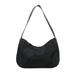 Chinatera Women Nylon Totes Shoulder Bag Simple Female Street Zipper Handbag (Black)