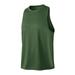 Men Loose Sports Vest Fitness Running Basketball Training Sleeveless Cemented Breathable Speed Dry Top Sports T-shirt Green M