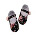 Zupora Baby Girl Floral Print Anti-Slip Crib Shoes Breathable Casual Hook-and-Loop Walking Shoe Prewalkers Toddler Soft Sole First Walkers