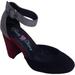 Penny Loves Kenny Women's Rhime Round Toe Fashion Pumps Black Faux Suede 9.5 M