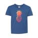 Inktastic Yellow, Orange and Pink Pineapple Tween Short Sleeve T-Shirt Unisex Retro Heather Royal M