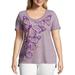 Just My Size Women's Plus Size Scoopneck Short Sleeve Graphic Tunic T-Shirt