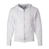 Adult NuBlendÂ® Fleece Full-Zip Hooded Sweatshirt - WHITE - XL