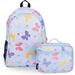 Wildkin 15 Inch Kids Backpack Bundle with Lunch Box Bag (Butterfly Garden)